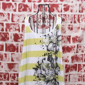 Lane Bryant racerback floral and stripes